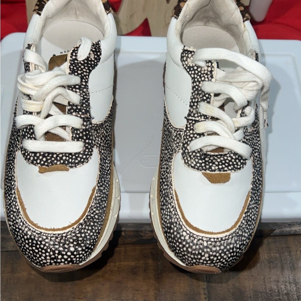 Madewell Speckled Brown and White Sneakers